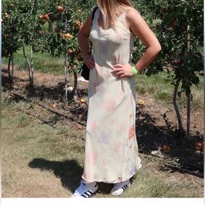 Express vintage floral slip maxi dress